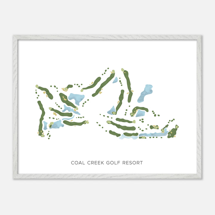 Print of Coal Creek Golf Resort Modern Map