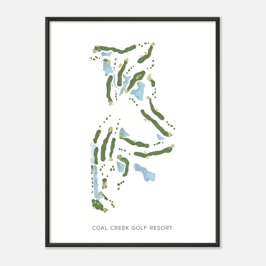Print of Coal Creek Golf Resort Modern Map