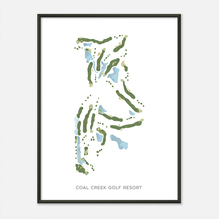Print of Coal Creek Golf Resort Modern Map