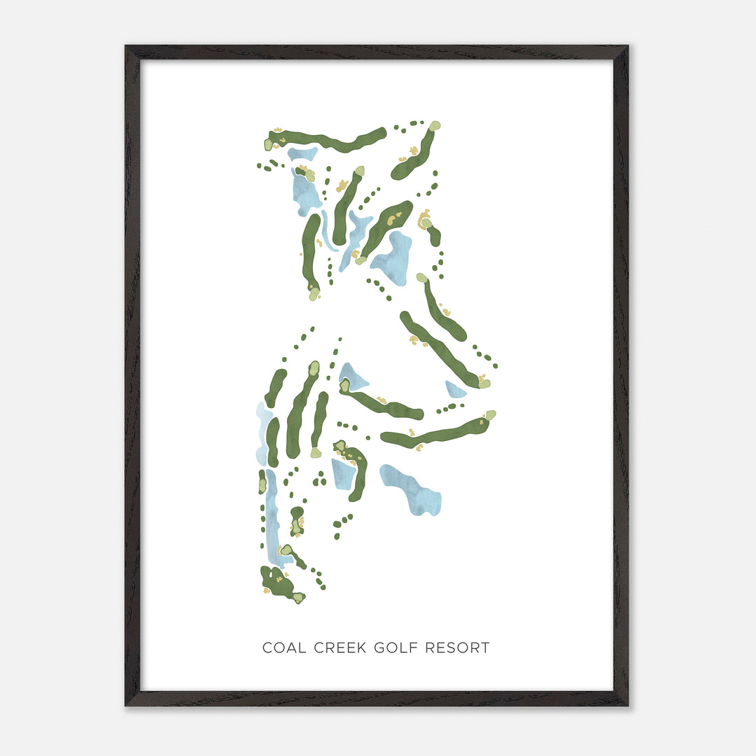 Print of Coal Creek Golf Resort Modern Map