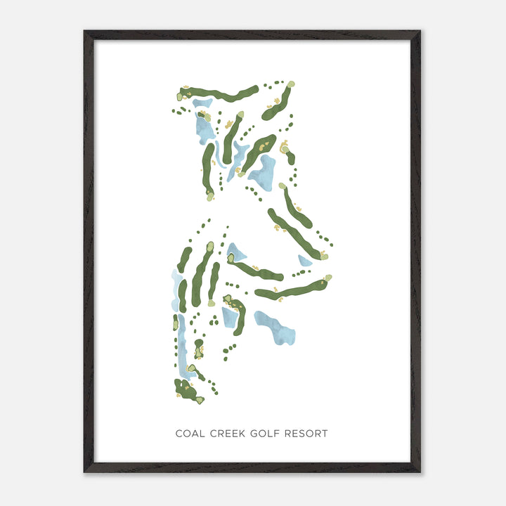 Print of Coal Creek Golf Resort Modern Map
