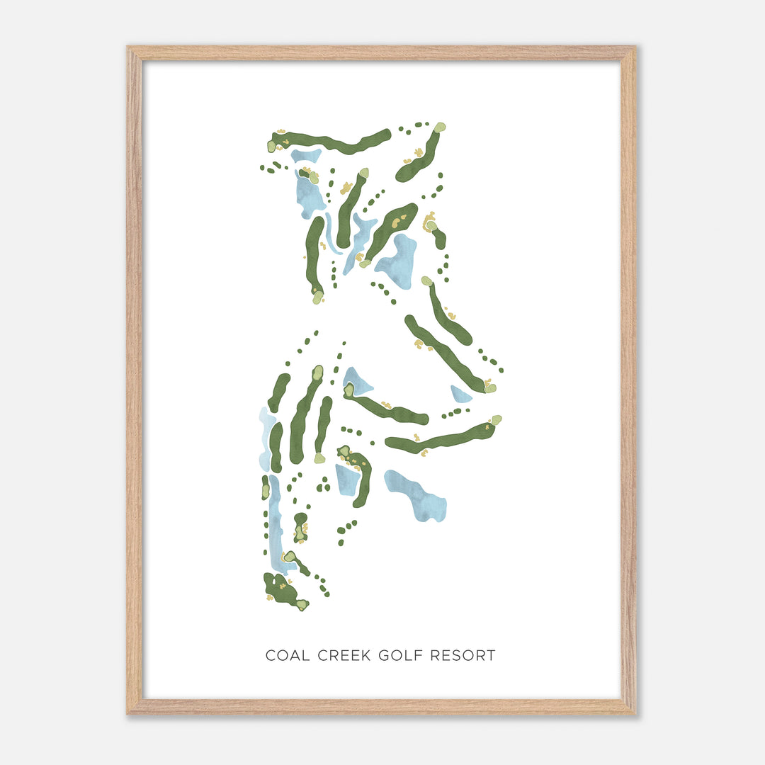 Print of Coal Creek Golf Resort Modern Map