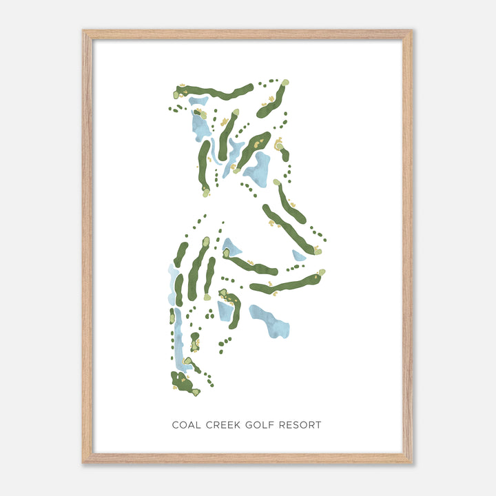 Print of Coal Creek Golf Resort Modern Map