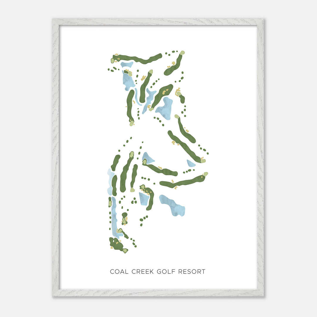 Print of Coal Creek Golf Resort Modern Map