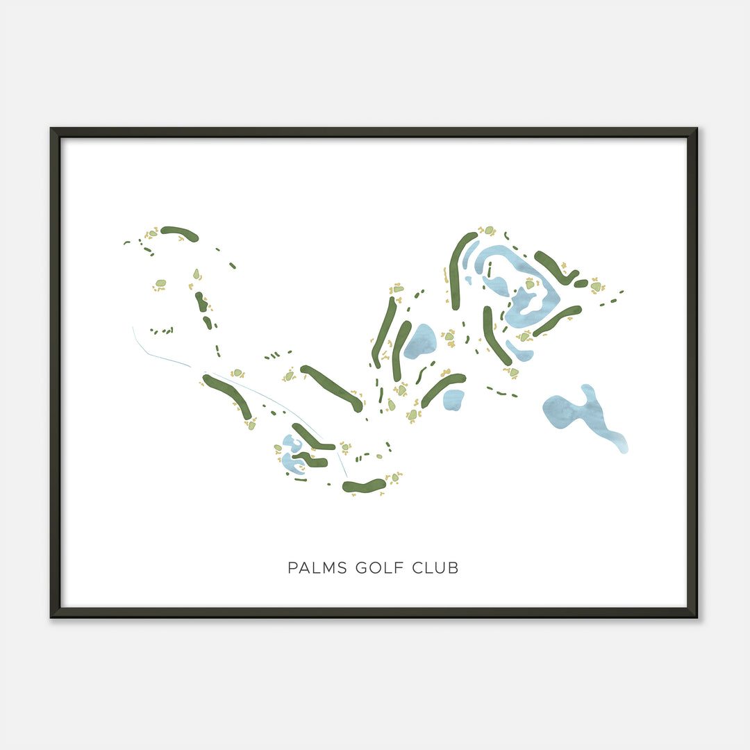Print of Palms Golf Club Modern Map