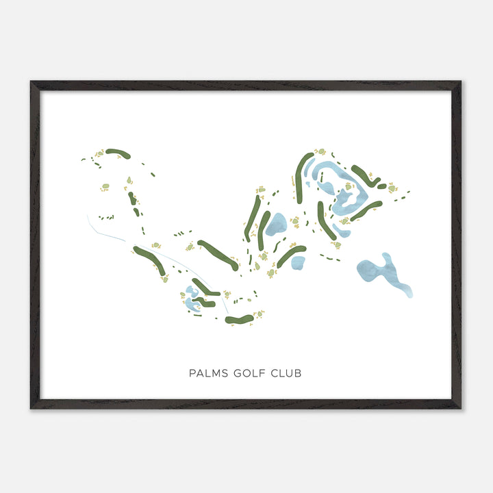 Print of Palms Golf Club Modern Map