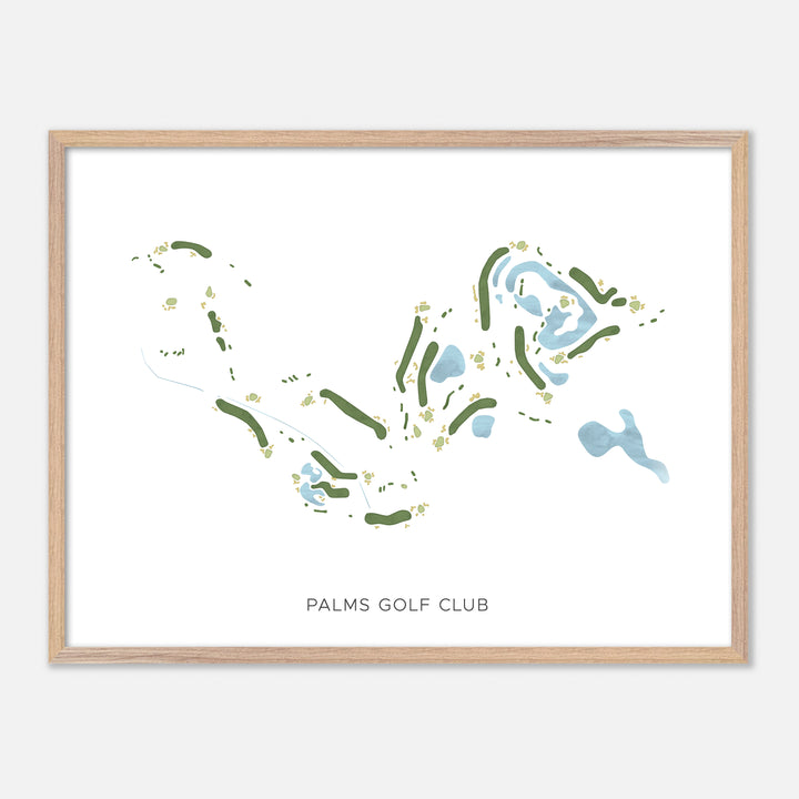 Print of Palms Golf Club Modern Map