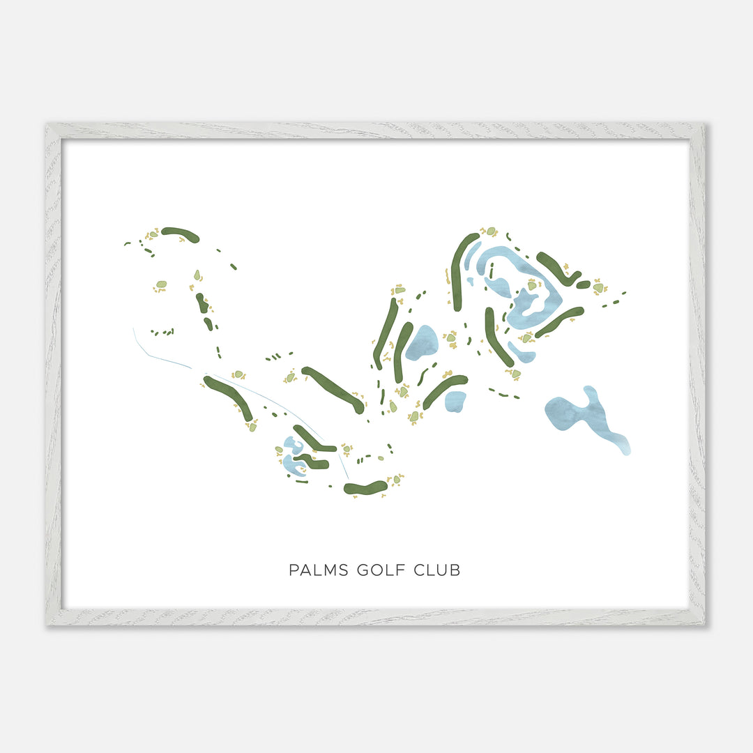 Print of Palms Golf Club Modern Map