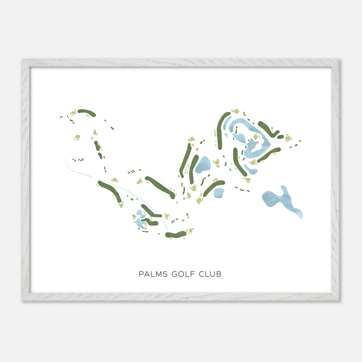 Print of Palms Golf Club Modern Map