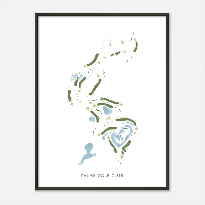 Print of Palms Golf Club Modern Map