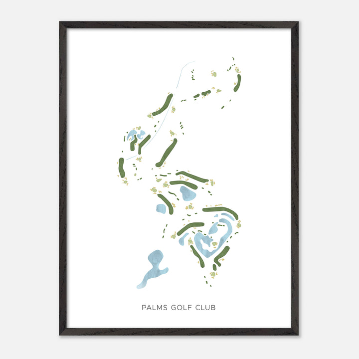 Print of Palms Golf Club Modern Map