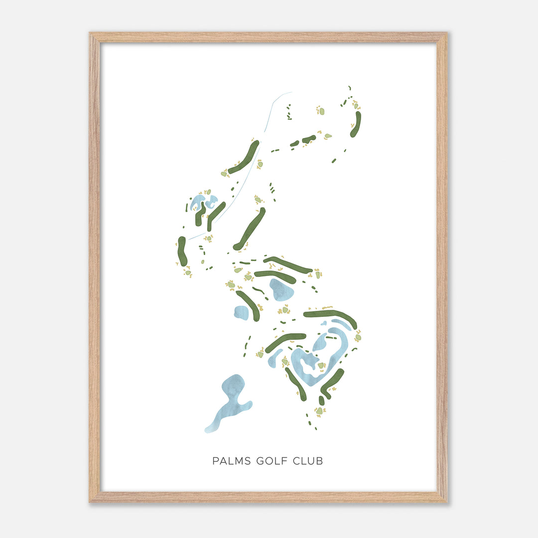Print of Palms Golf Club Modern Map