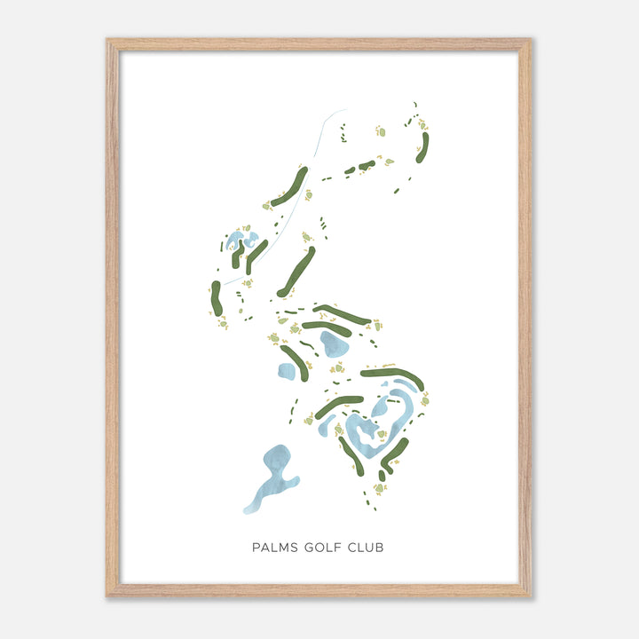 Print of Palms Golf Club Modern Map