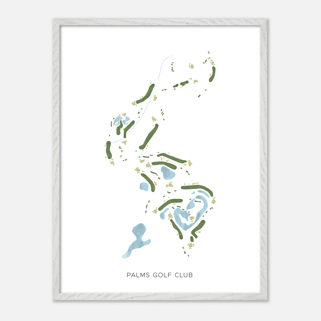 Print of Palms Golf Club Modern Map