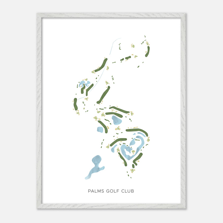 Print of Palms Golf Club Modern Map