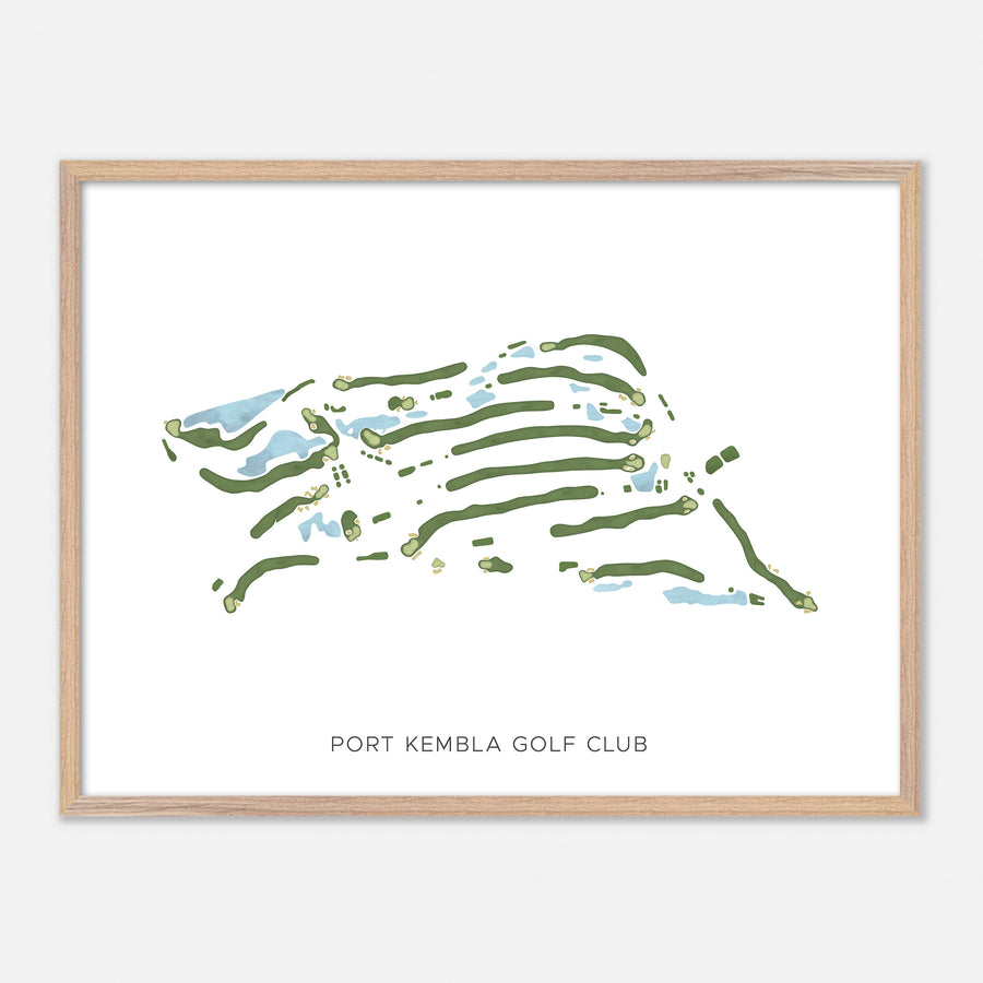 Print of Port Kembla Golf Club Modern Map