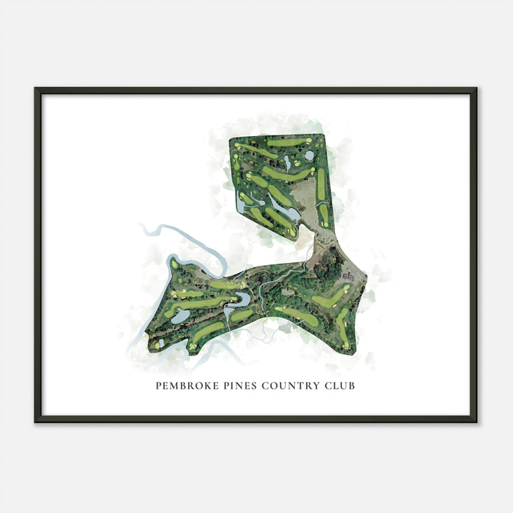 Print of Pembroke Pines Country Club Classic Map