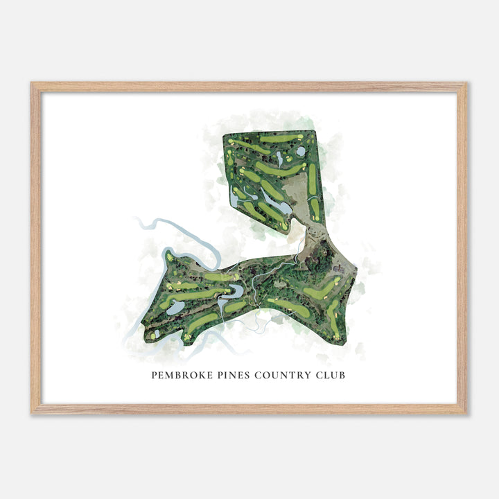Print of Pembroke Pines Country Club Classic Map