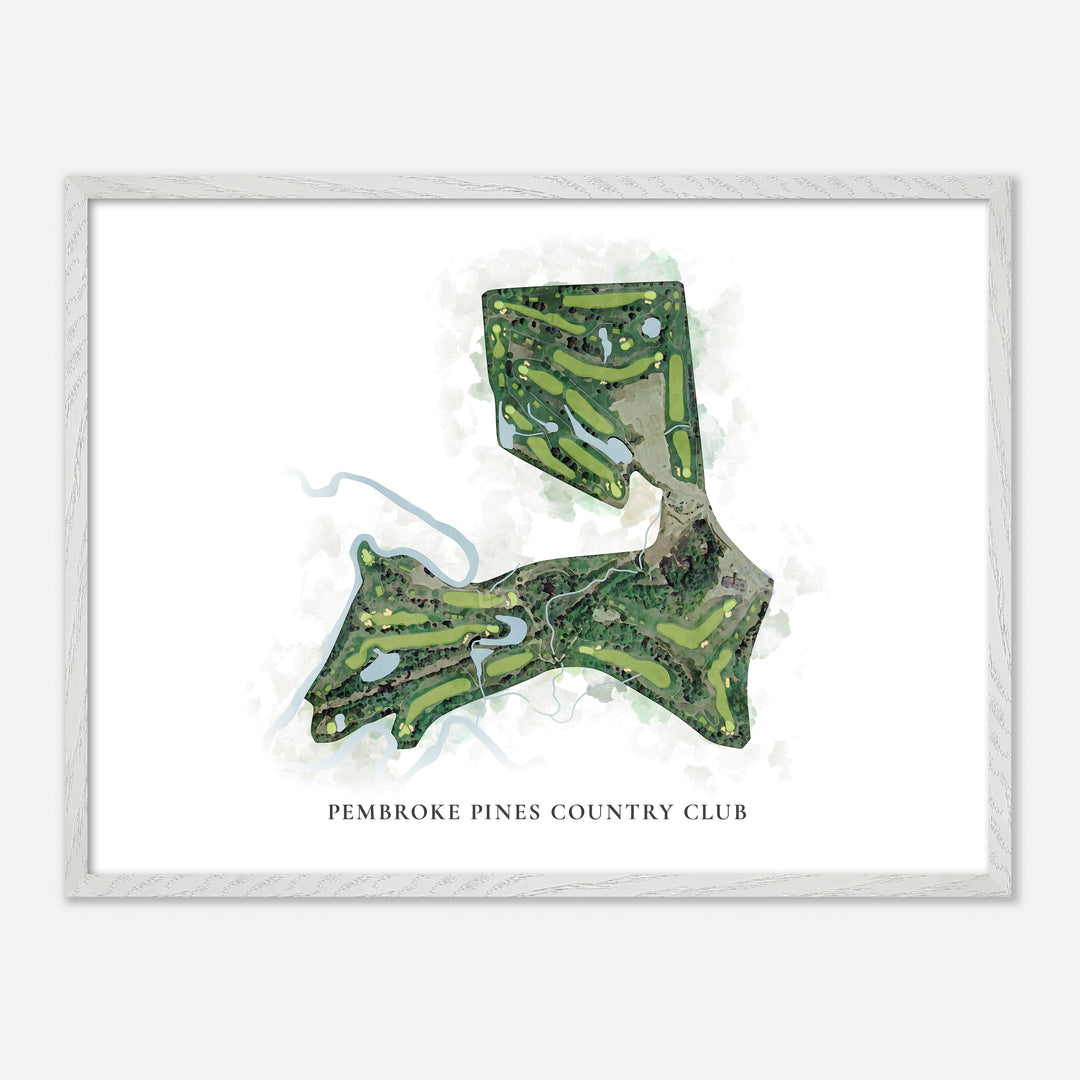 Print of Pembroke Pines Country Club Classic Map
