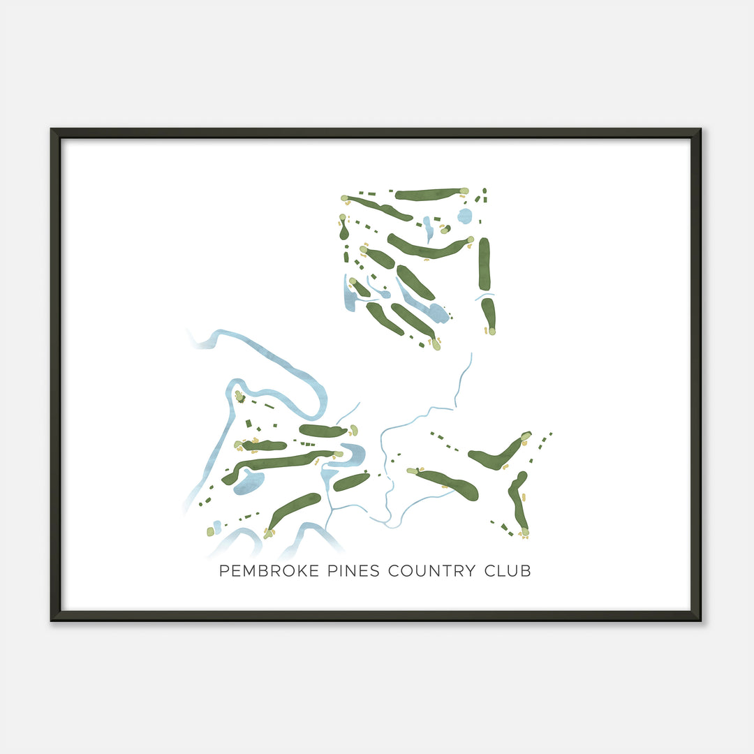 Print of Pembroke Pines Country Club Modern Map