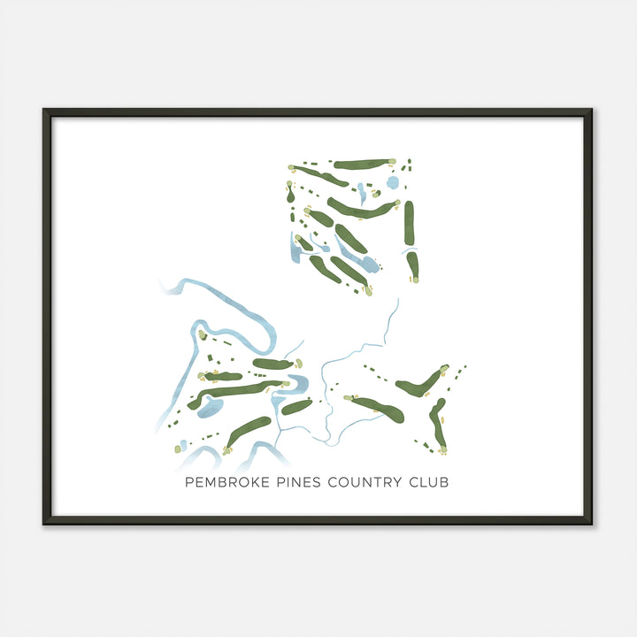 Print of Pembroke Pines Country Club Modern Map