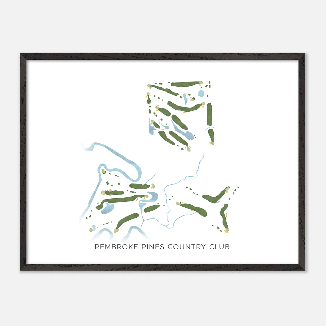 Print of Pembroke Pines Country Club Modern Map