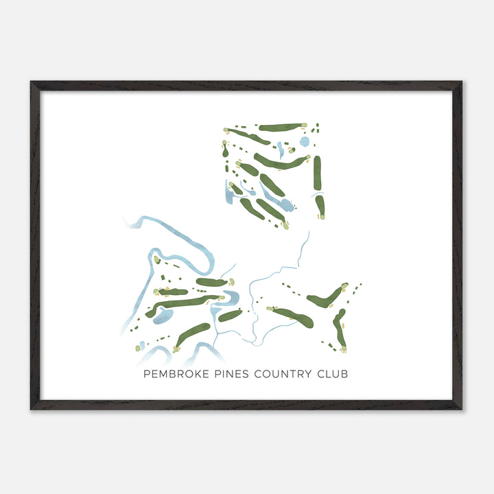 Print of Pembroke Pines Country Club Modern Map