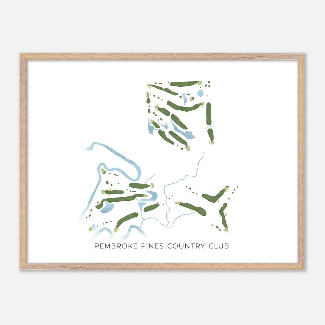 Print of Pembroke Pines Country Club Modern Map