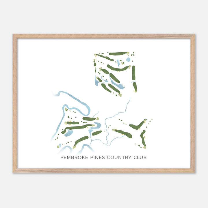 Print of Pembroke Pines Country Club Modern Map