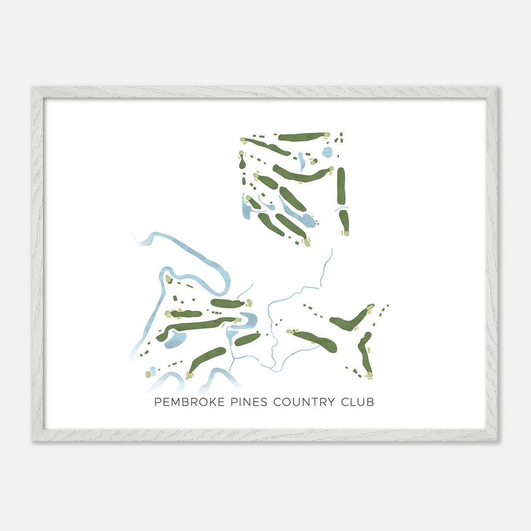 Print of Pembroke Pines Country Club Modern Map