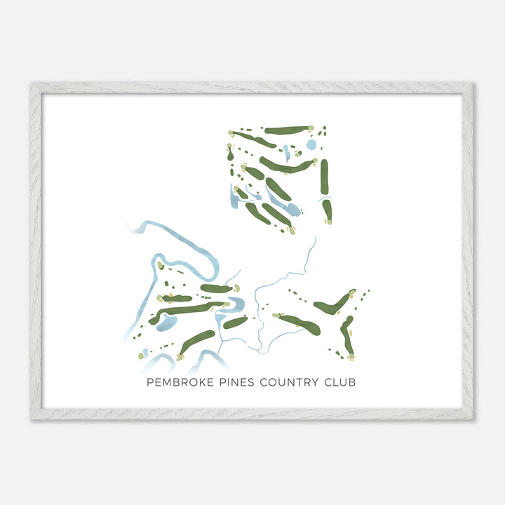Print of Pembroke Pines Country Club Modern Map
