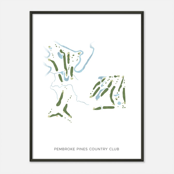 Print of Pembroke Pines Country Club Modern Map