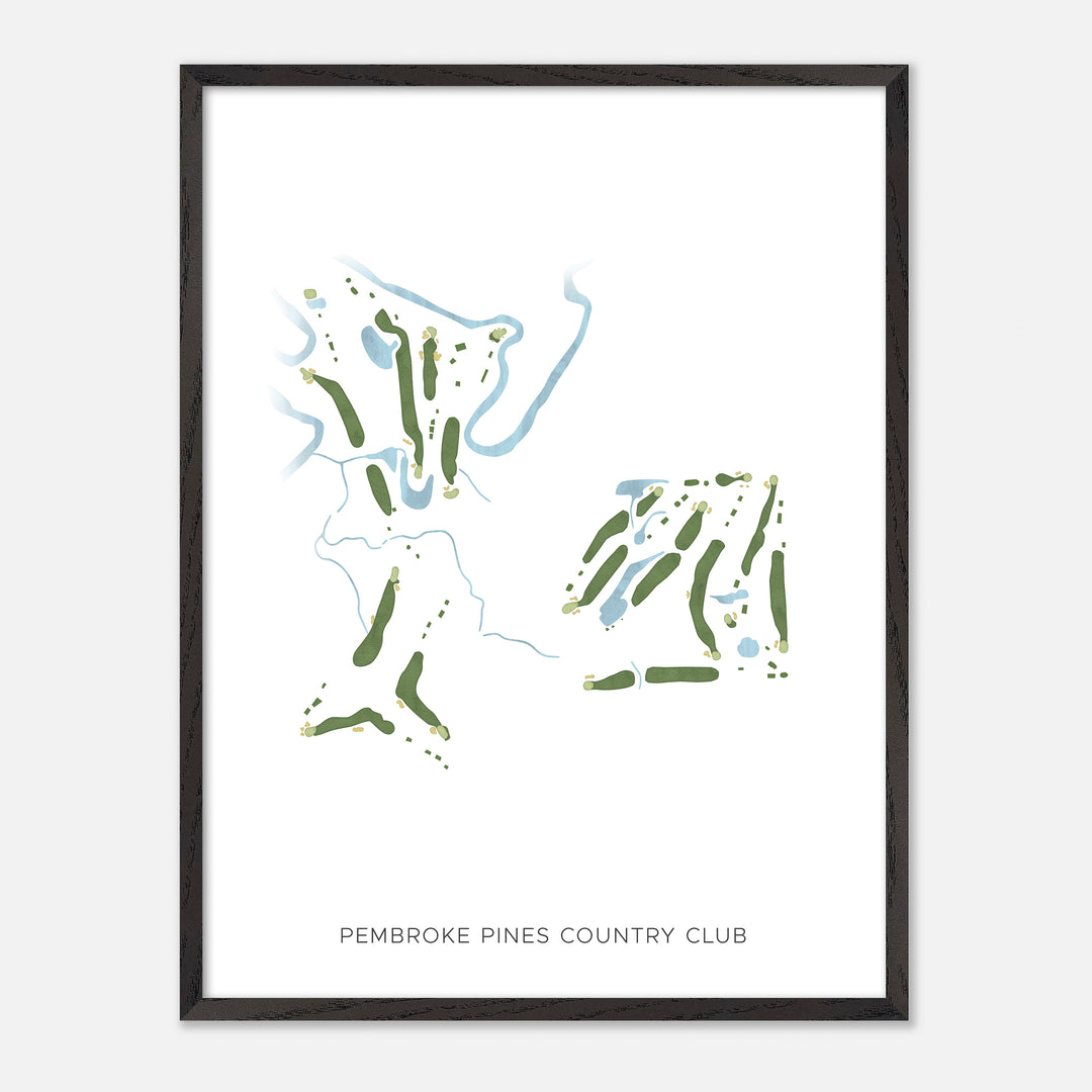 Print of Pembroke Pines Country Club Modern Map