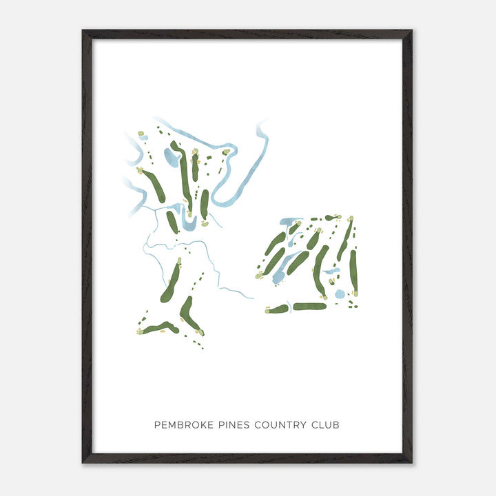 Print of Pembroke Pines Country Club Modern Map