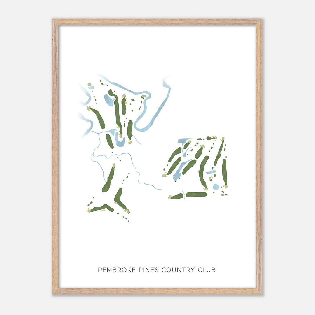 Print of Pembroke Pines Country Club Modern Map