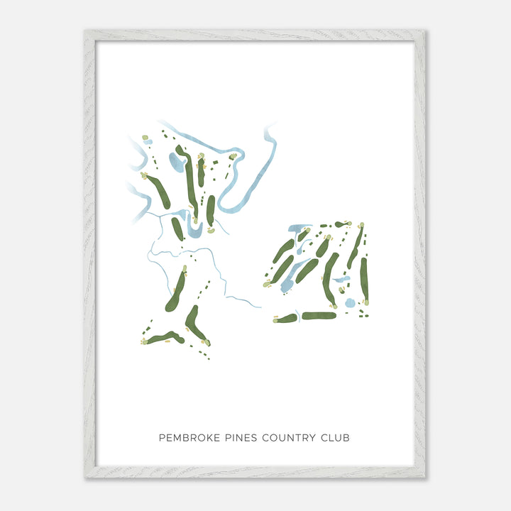 Print of Pembroke Pines Country Club Modern Map