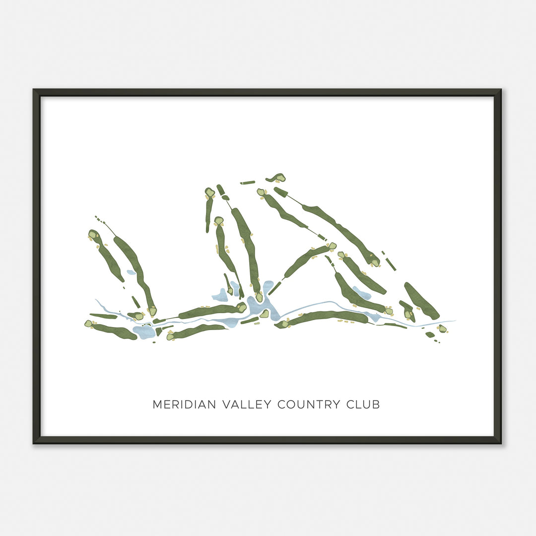 Print of Meridian Valley Country Club Modern Map