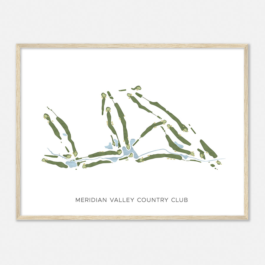 Print of Meridian Valley Country Club Modern Map