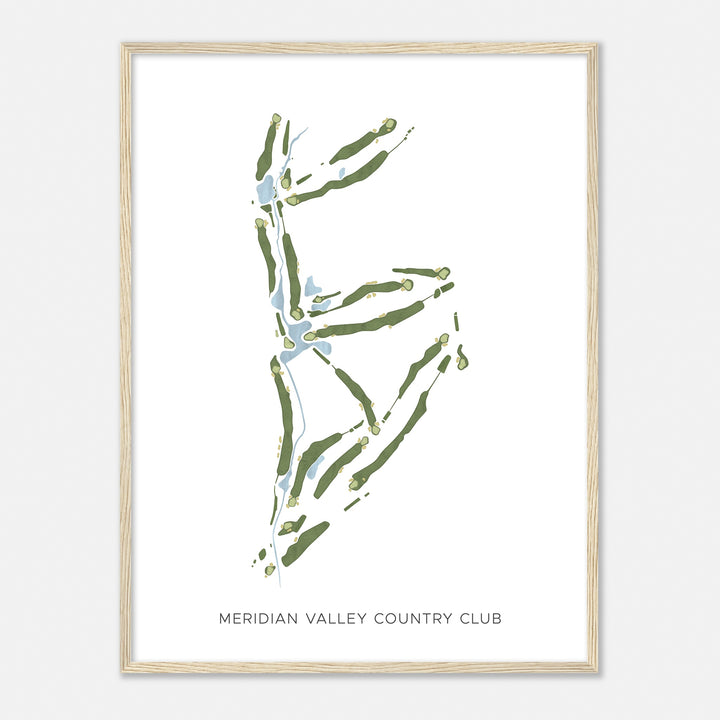 Print of Meridian Valley Country Club Modern Map