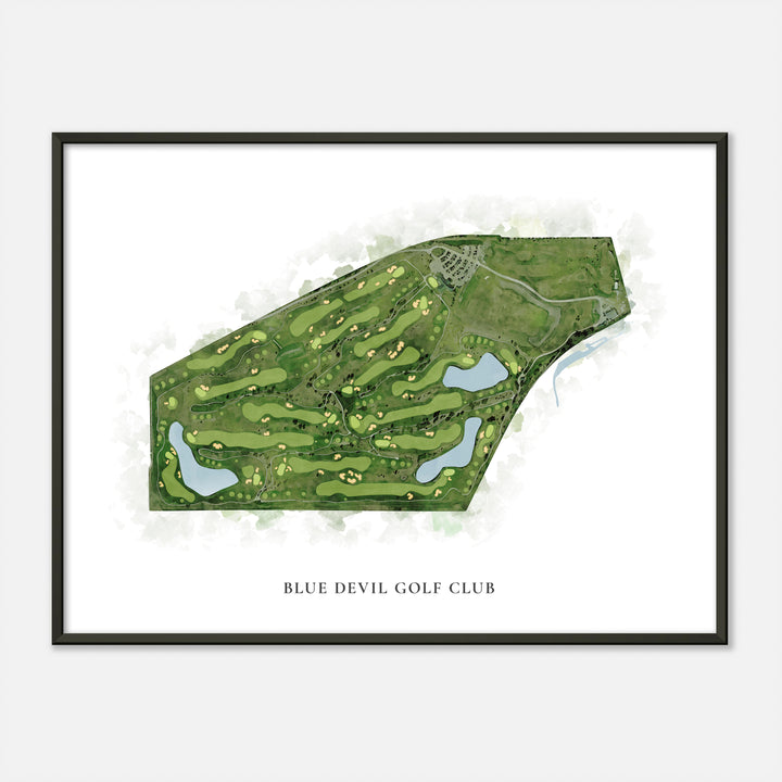 Print of Blue Devil Golf Club Classic Map