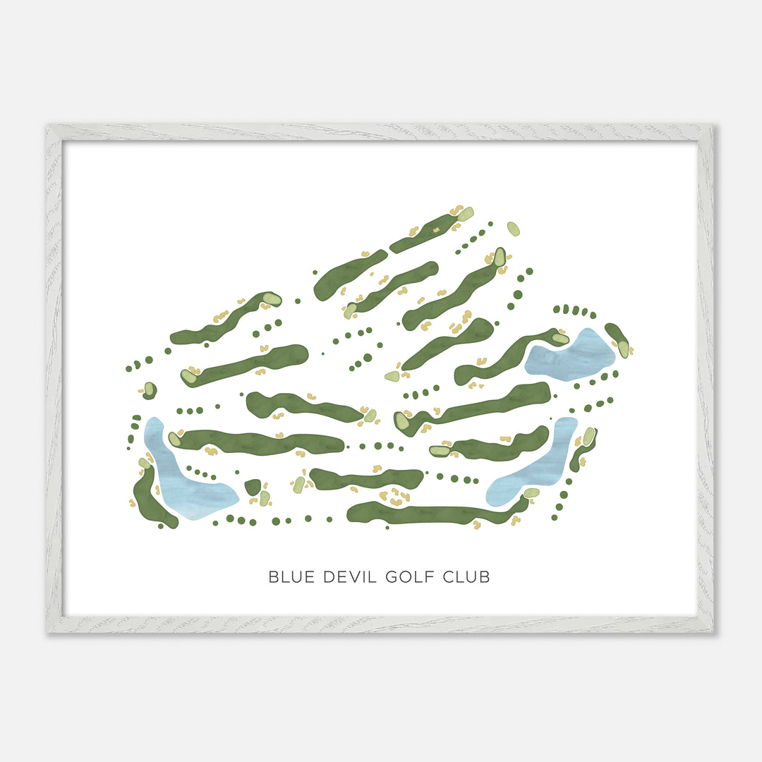Print of Blue Devil Golf Club Modern Map