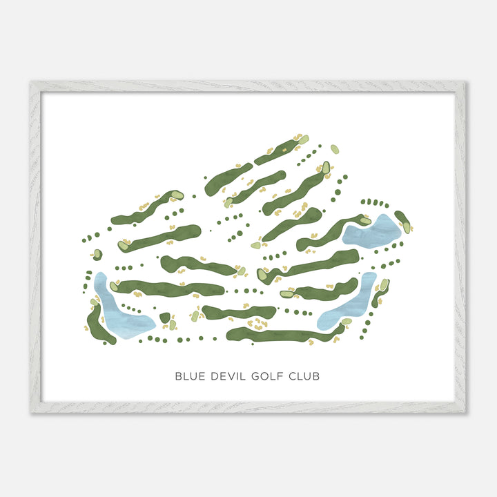 Print of Blue Devil Golf Club Modern Map