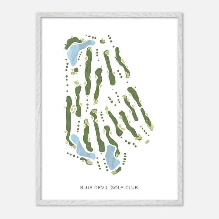 Print of Blue Devil Golf Club Modern Map