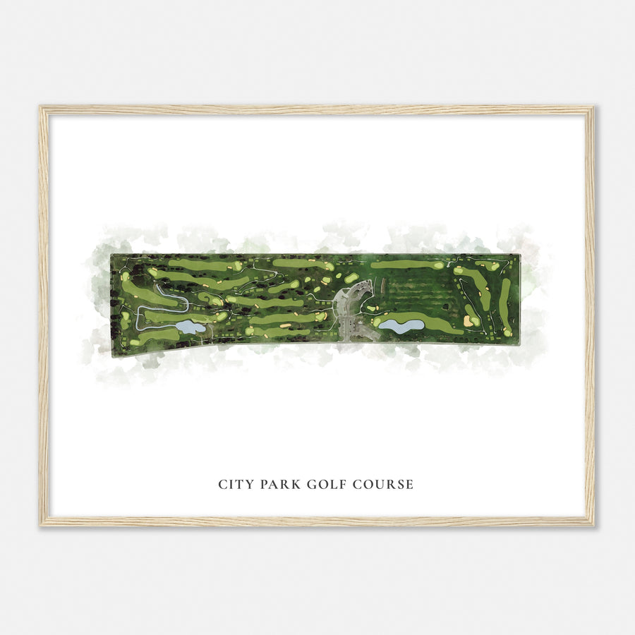 Print of City Park Golf Course Classic Map