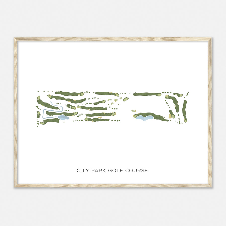 Print of City Park Golf Course Modern Map