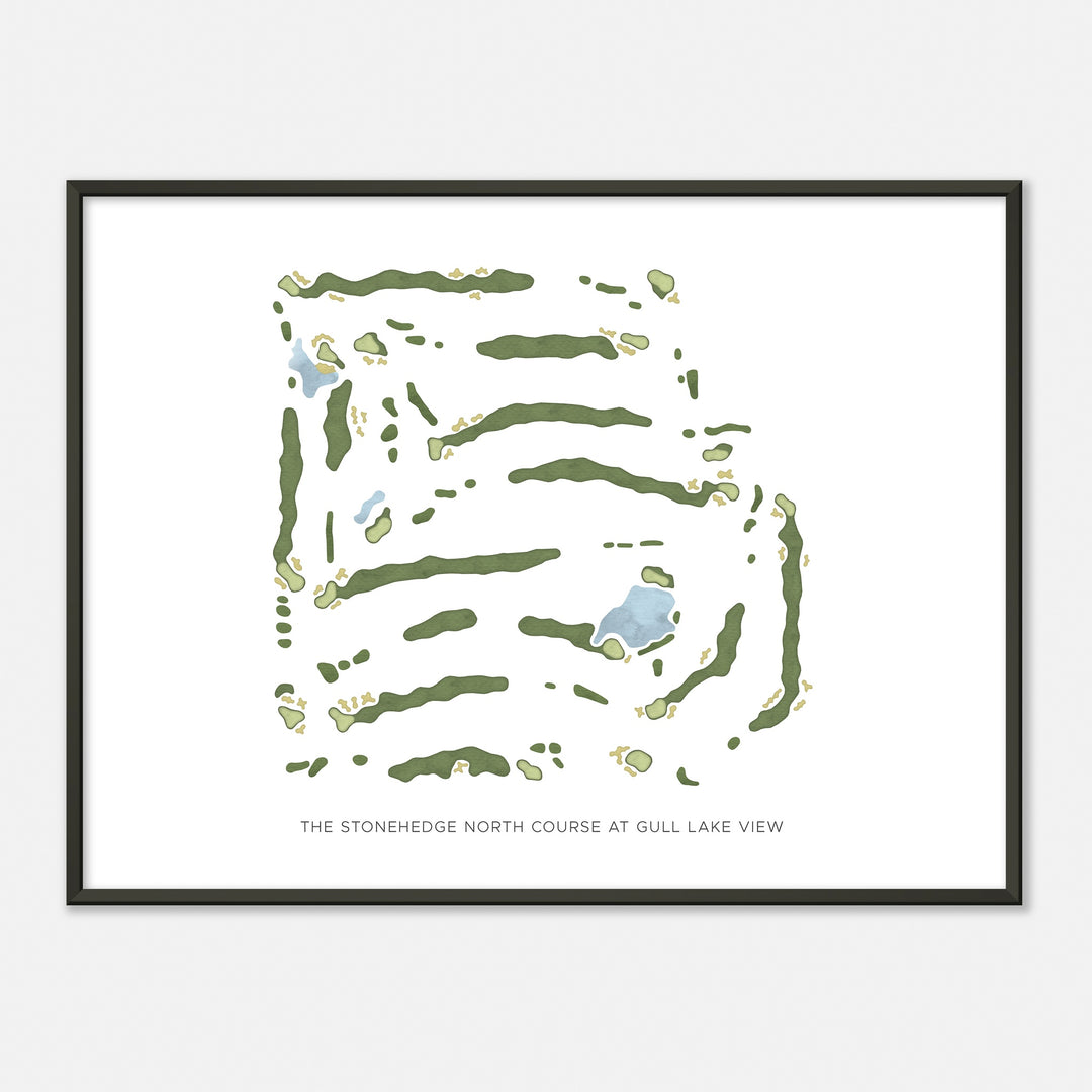 Print of The Stonehedge North Course At Gull Lake View Modern Map
