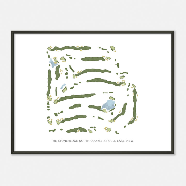 Print of The Stonehedge North Course At Gull Lake View Modern Map