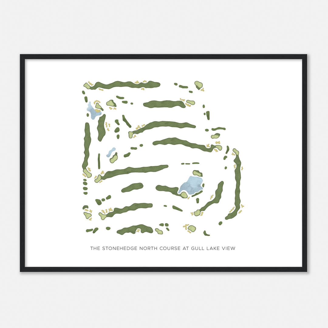 Print of The Stonehedge North Course At Gull Lake View Modern Map