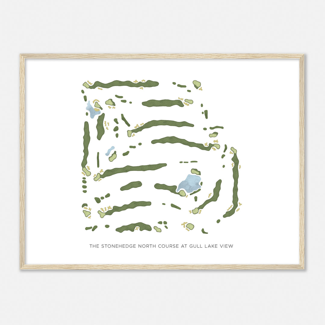 Print of The Stonehedge North Course At Gull Lake View Modern Map