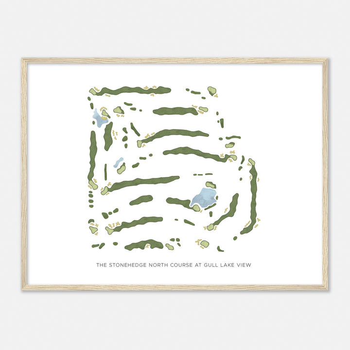 Print of The Stonehedge North Course At Gull Lake View Modern Map